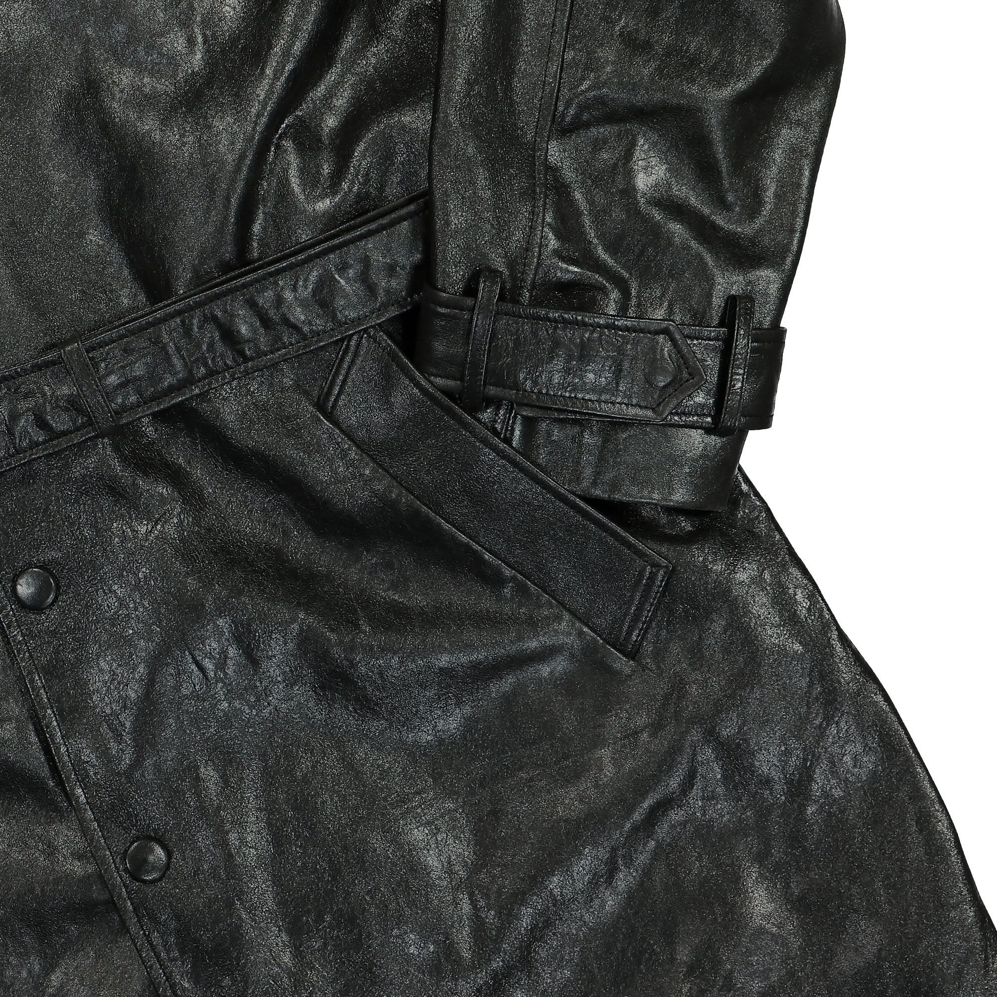 Leather Trench Coat - Image 4
