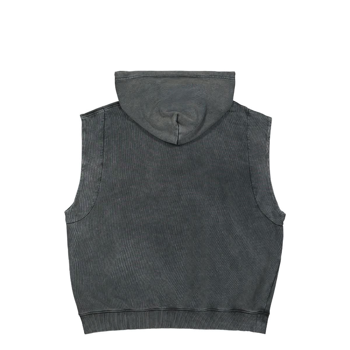 44 Dyed Sleeveless Hoodie - Image 2