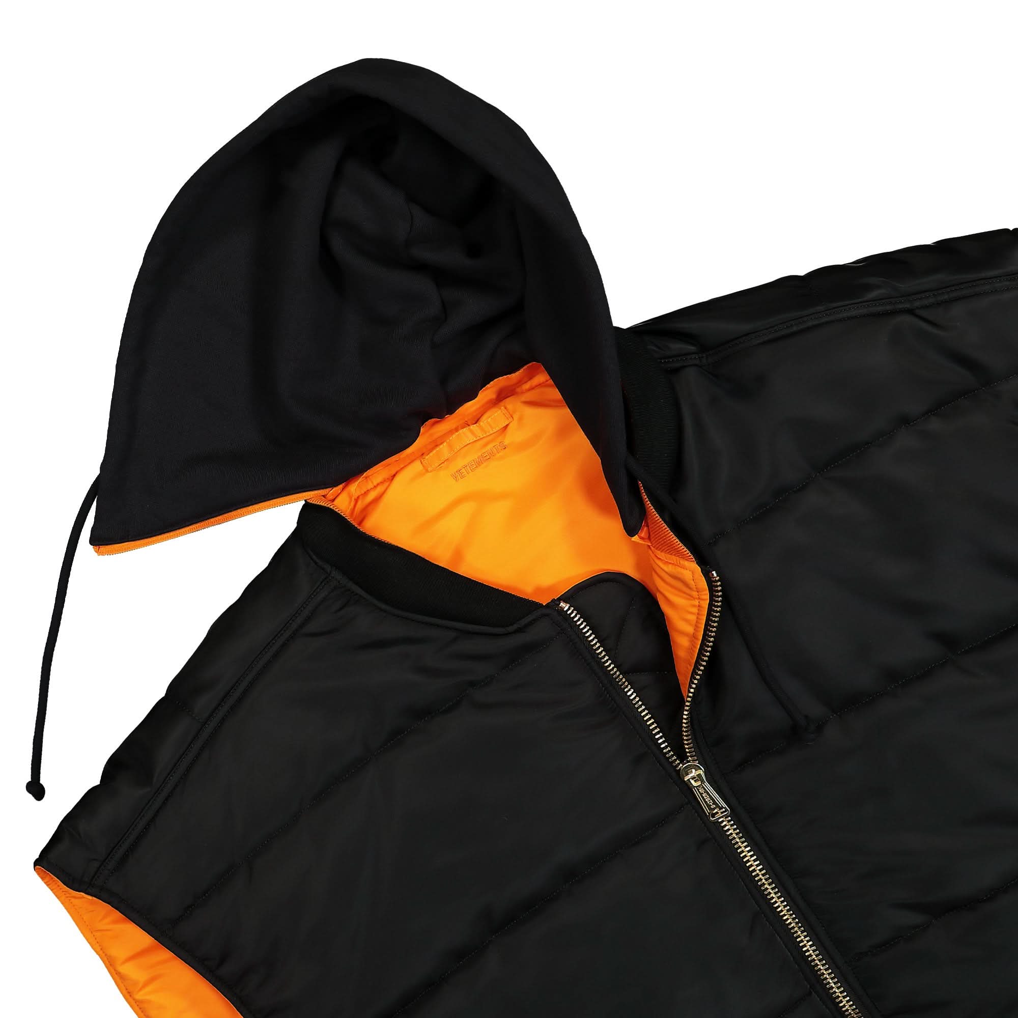 Logo Bomber Reversible Vest with a Hood - Image 4