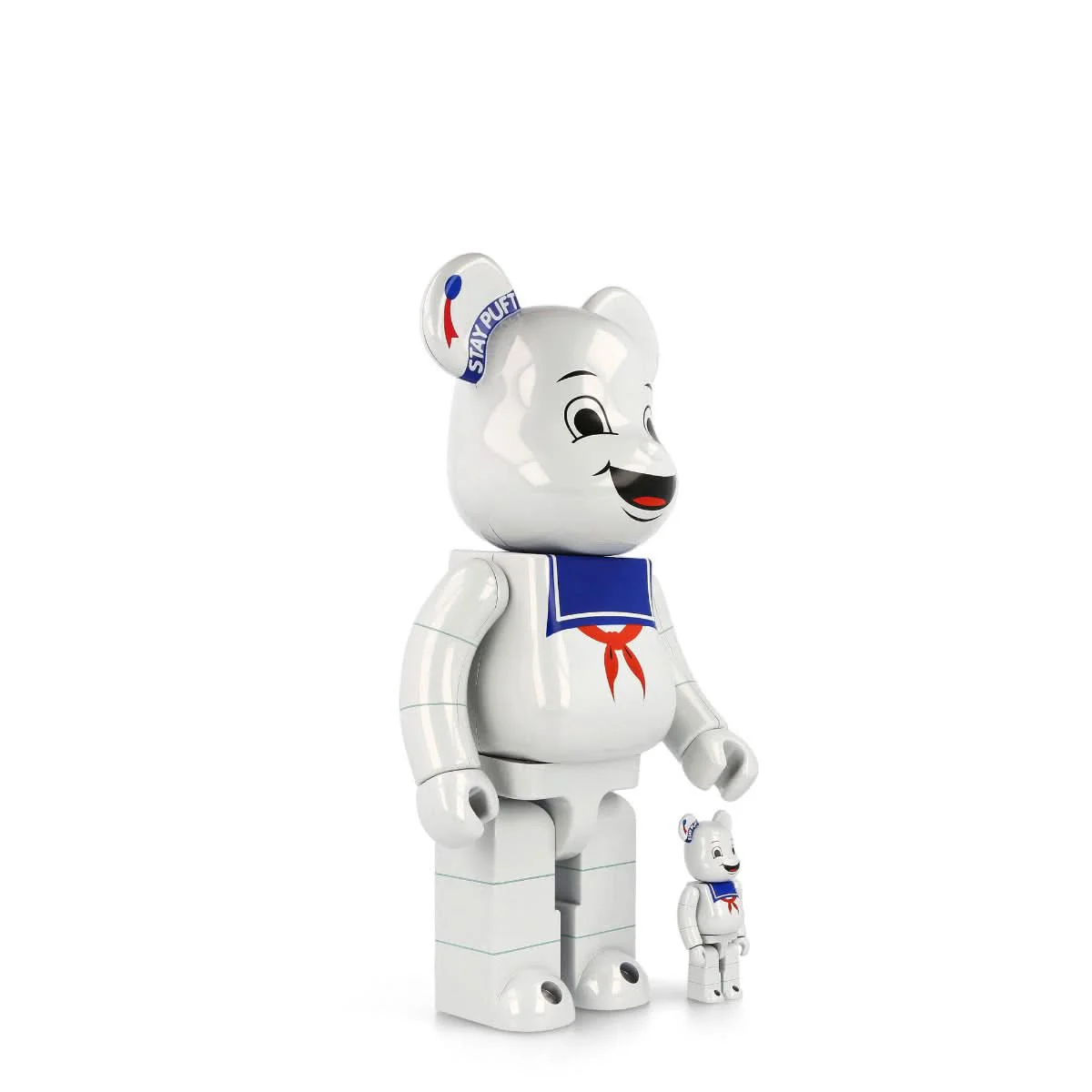 Medicom Be@rbrick Stay Puft Marshmallow Man White Chrome Version 400% + 100% - Image 3