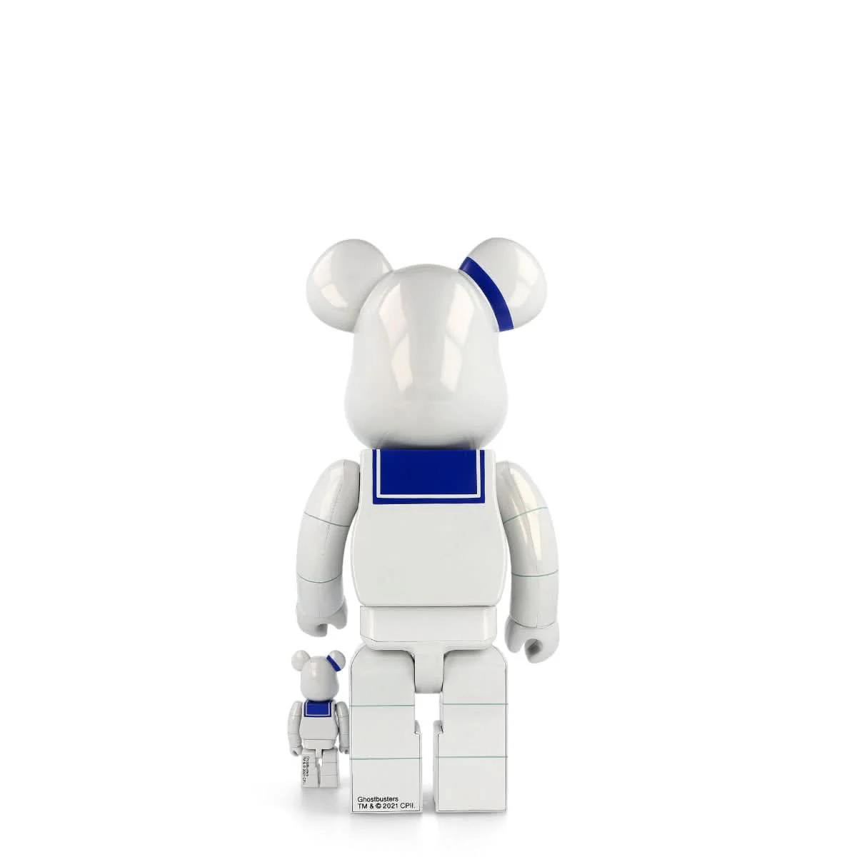 Medicom Be@rbrick Stay Puft Marshmallow Man White Chrome Version 400% + 100% - Image 4