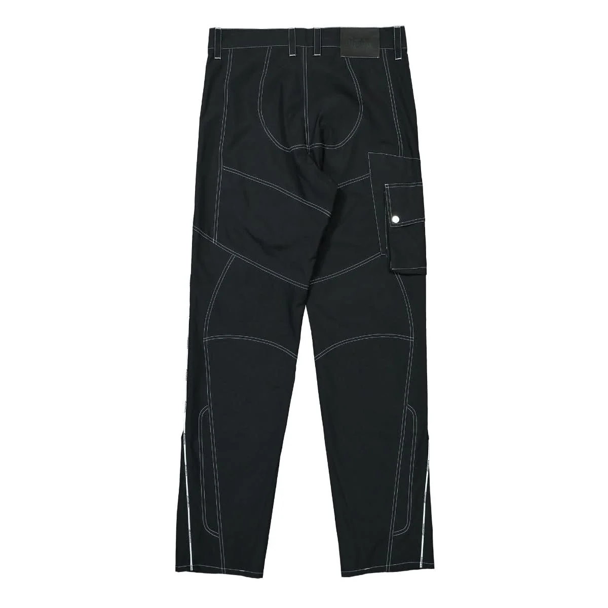 Biker Trousers White Exposed Zips - Image 2