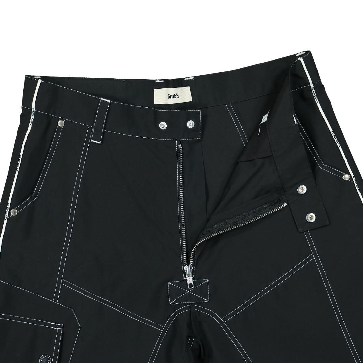 Biker Trousers White Exposed Zips - Image 4