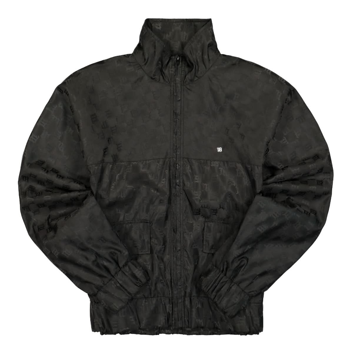 Black Monogram Nylon Track Jacket