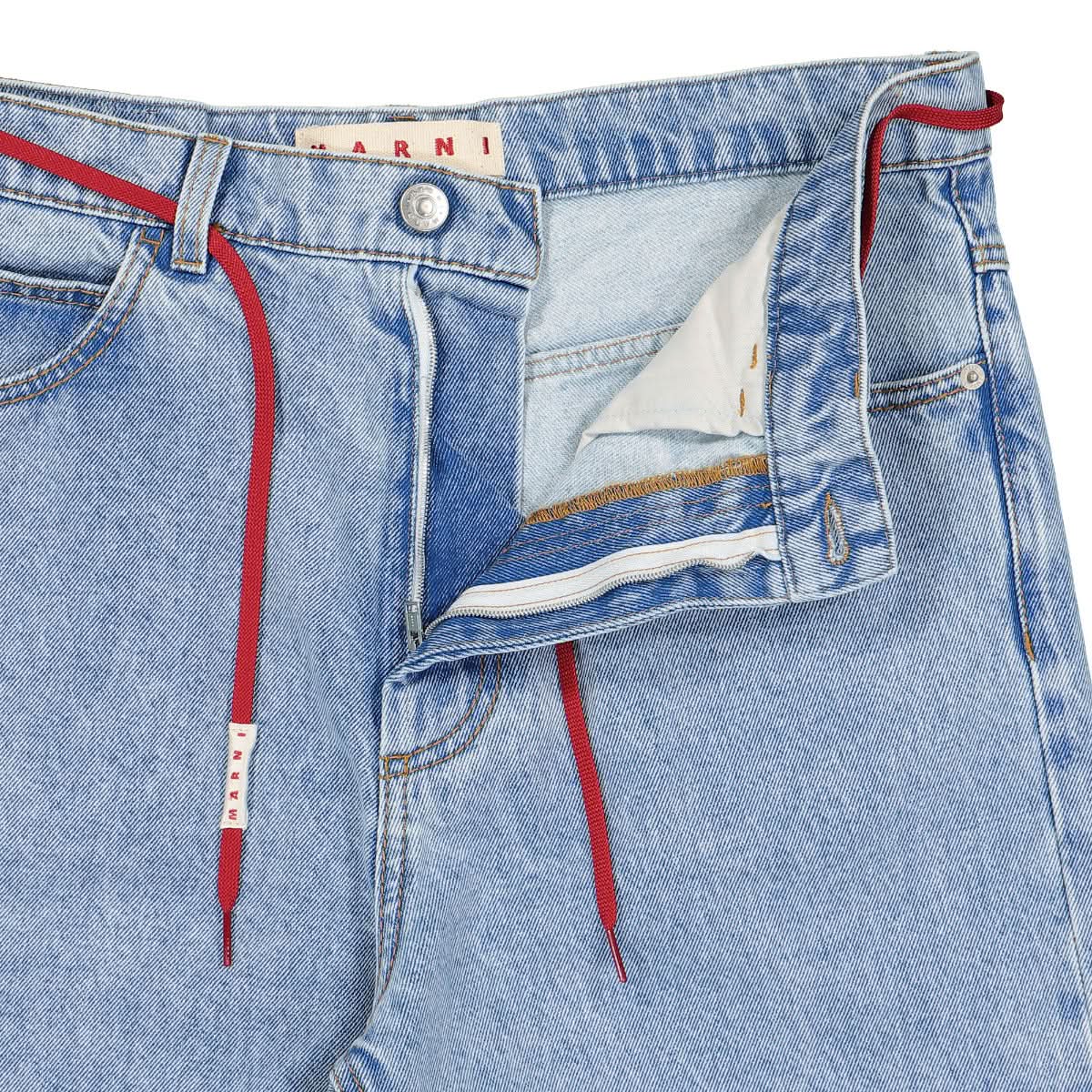 Bleached Coated Denim Trousers - Image 4