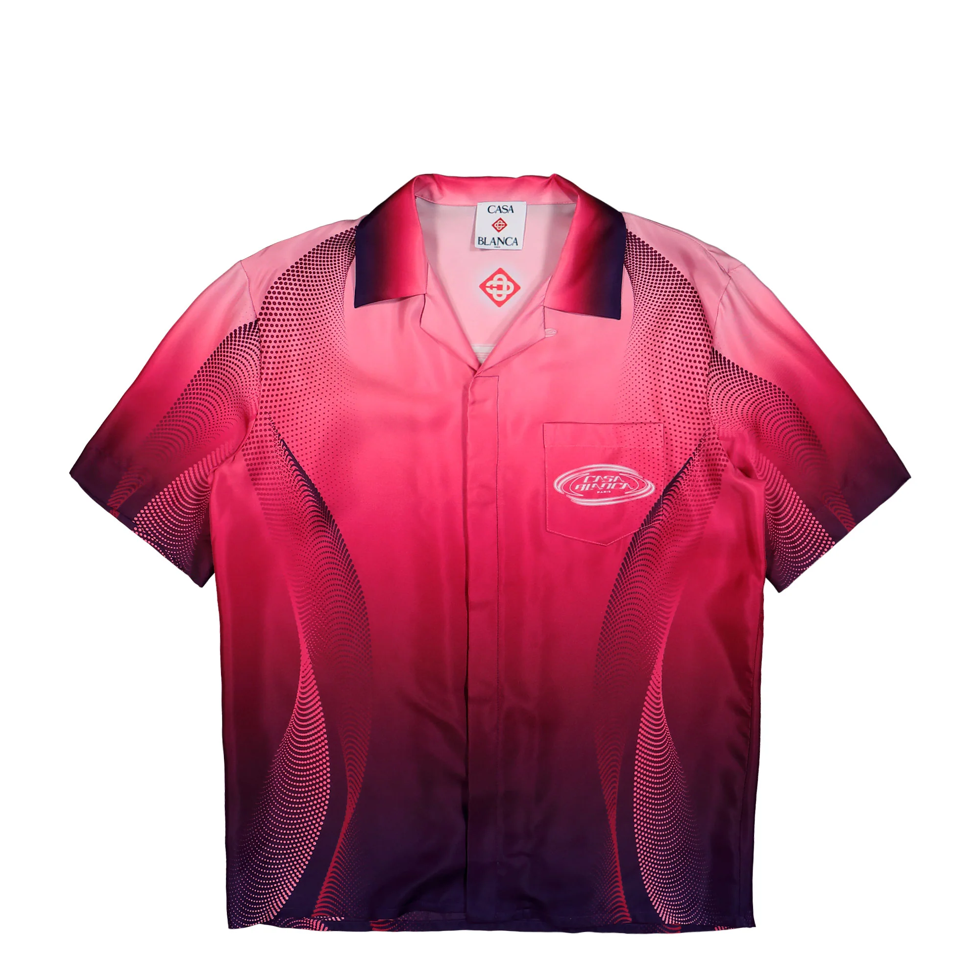Aubergine Gradient Cuban Collar SS Shirt