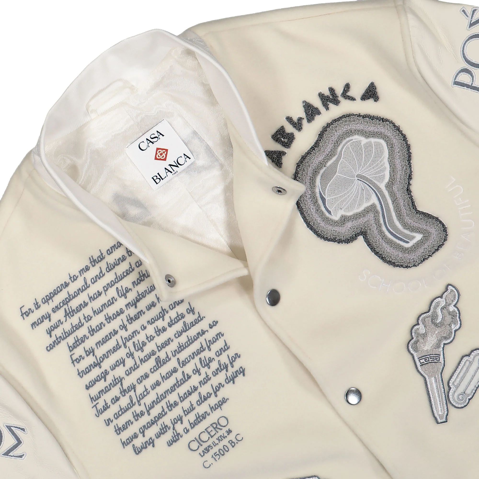 Chenille Patchwork Bomber Jacket - Image 3