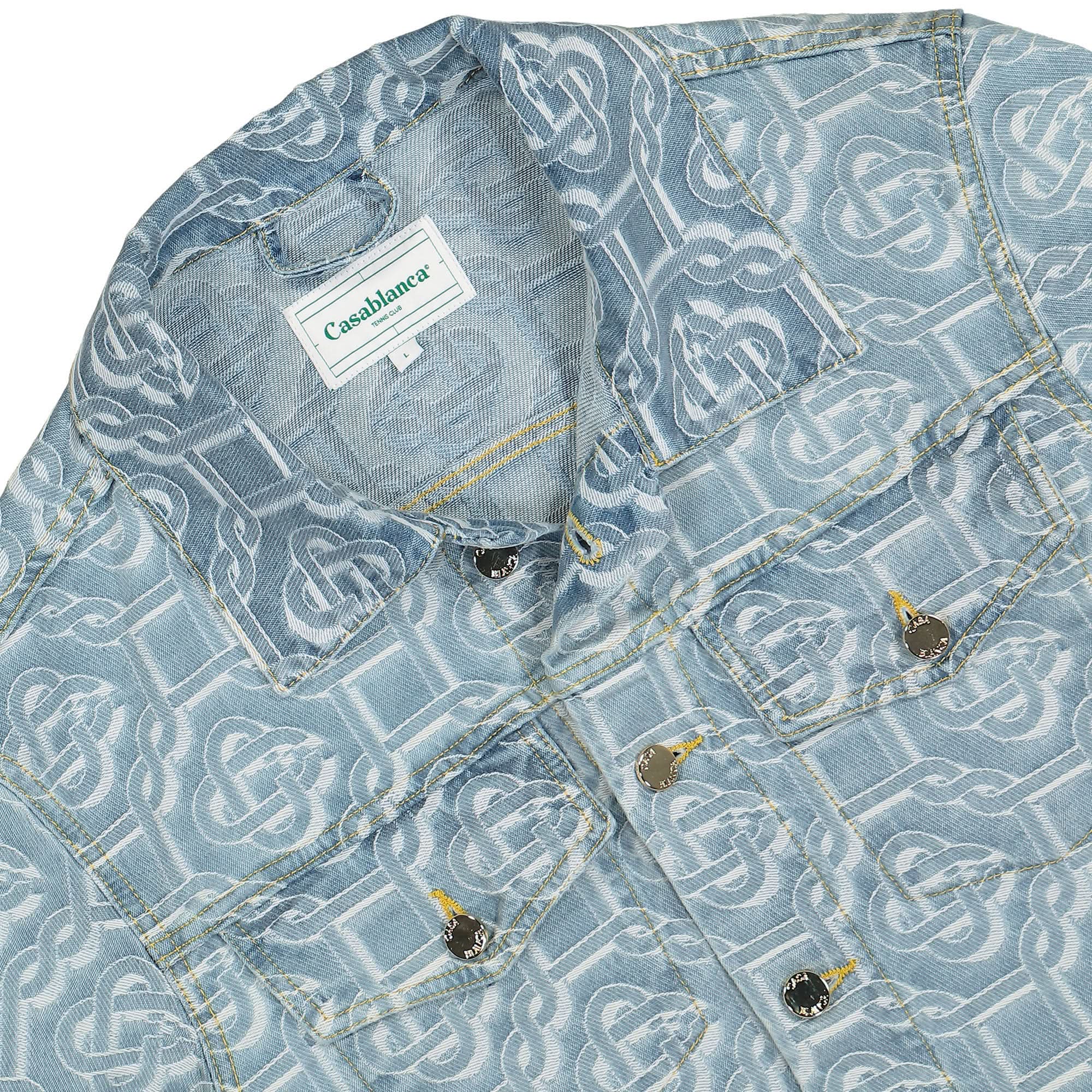 Denim Bleached Monogram Jacket - Image 3