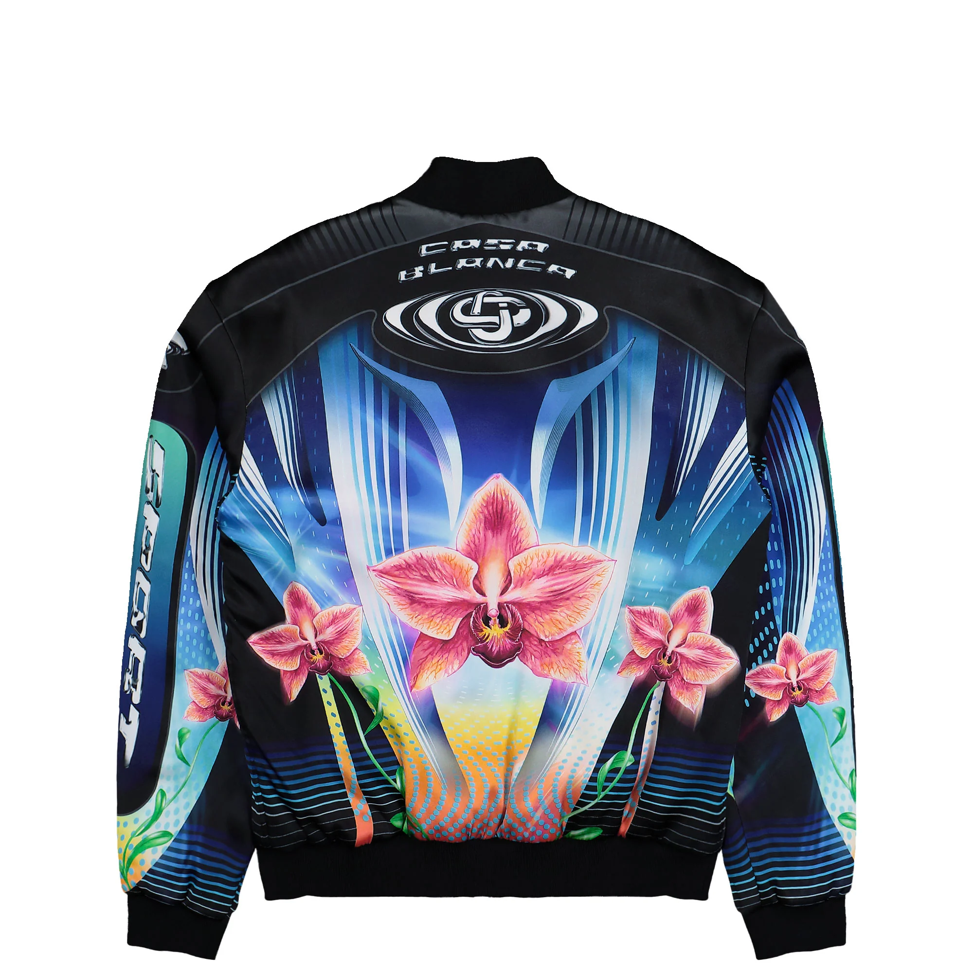 Orchid Racer Printed Bomber Jacket - Image 2