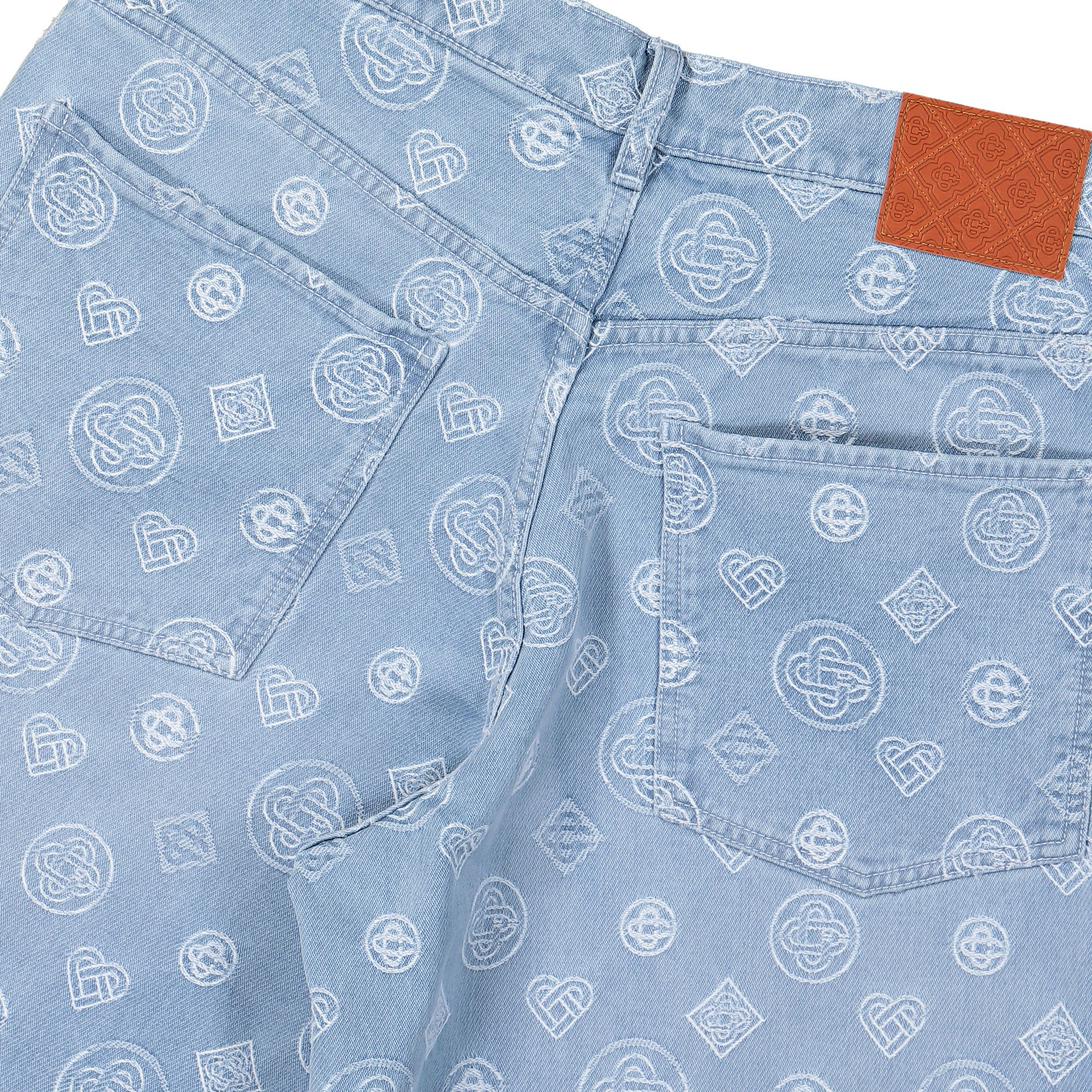 Relaxed Fit Monogram Jeans - Image 5