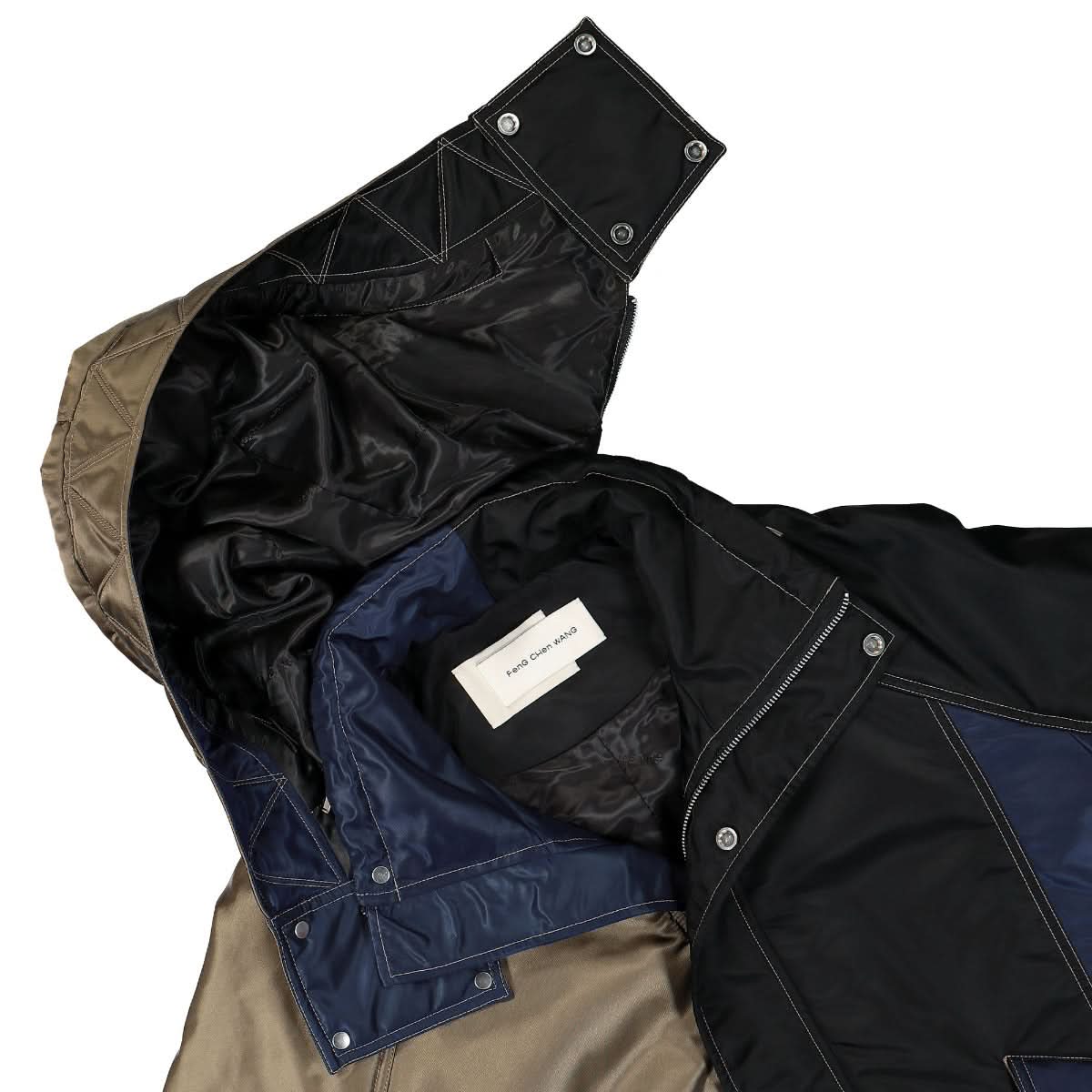 Contrast Colour Hooded Coat - Image 3