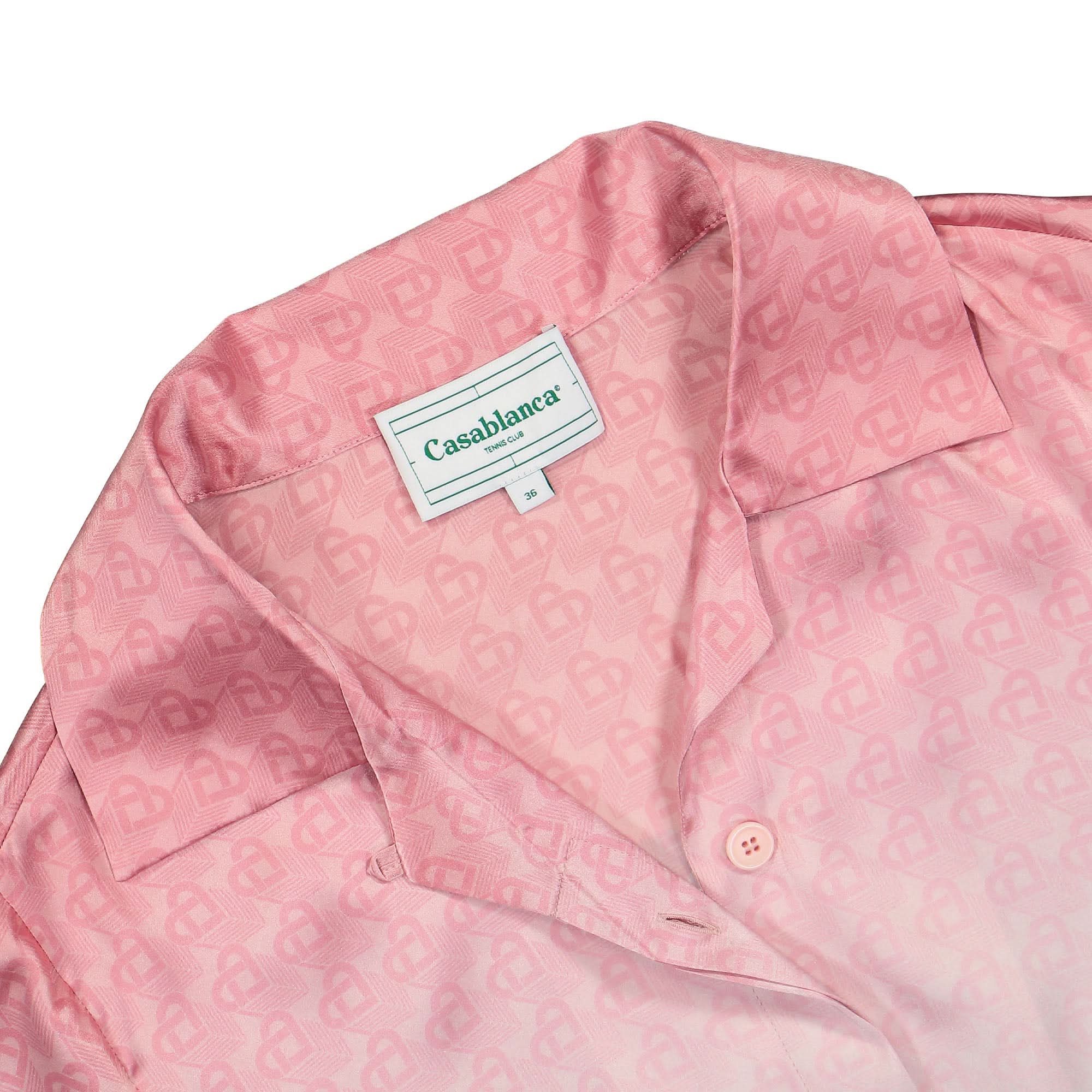 Cuban Collar Cropped Silk Short Sleeve Shirt - Image 3