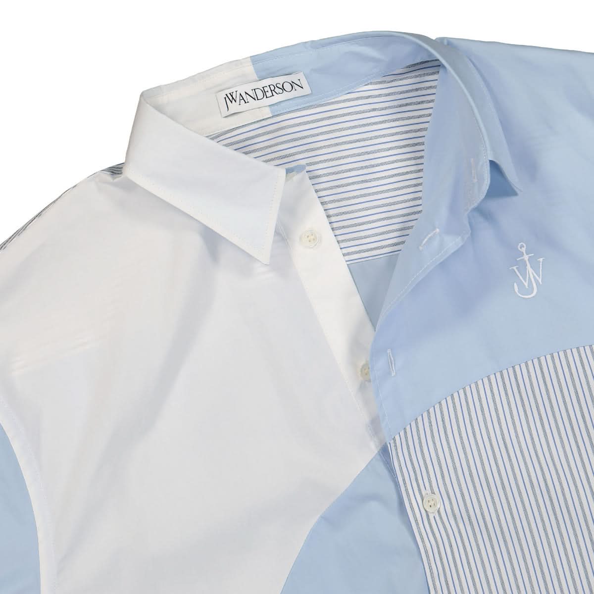 Curved Patchwork Classic Fit Shirt - Image 3