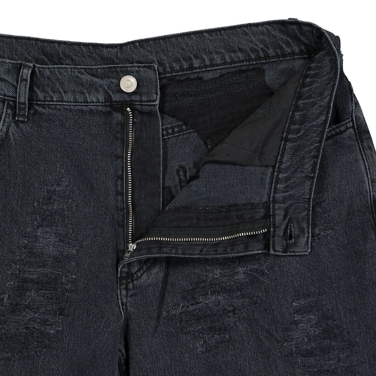 Destroyed Embroidery Jean - Image 4