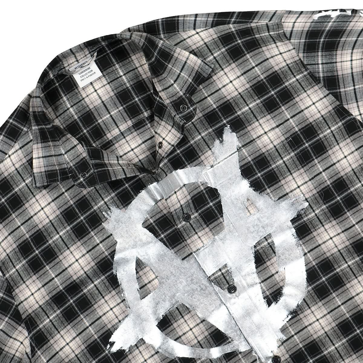 Double Anarchy Logo Flannel Shirt - Image 3