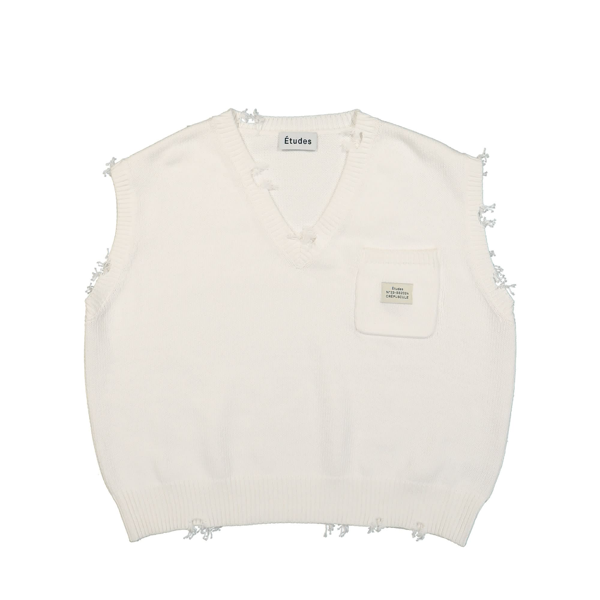Instant Destroy Sleeveless V Neck Sweater