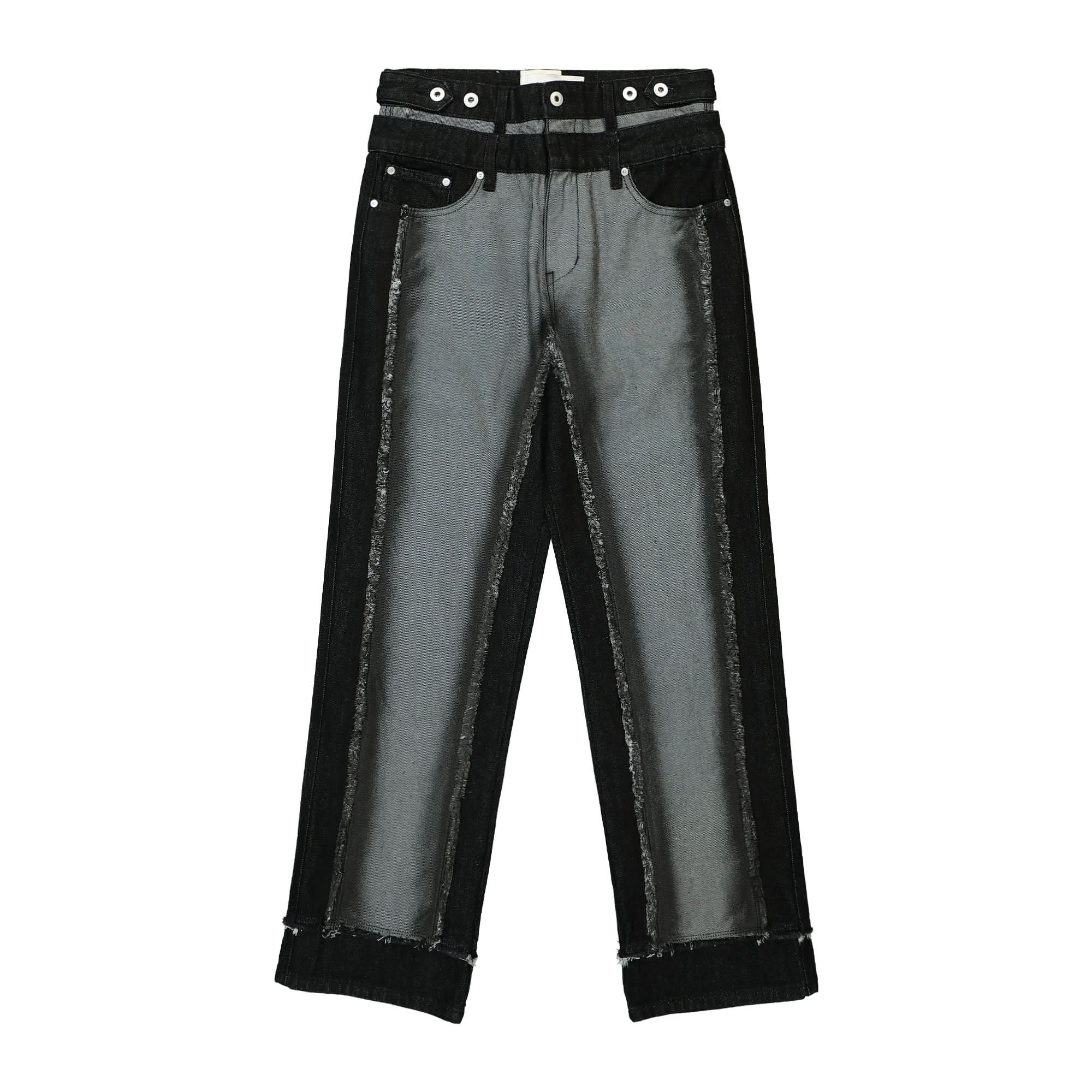 Raw Edge Patchwork Trousers