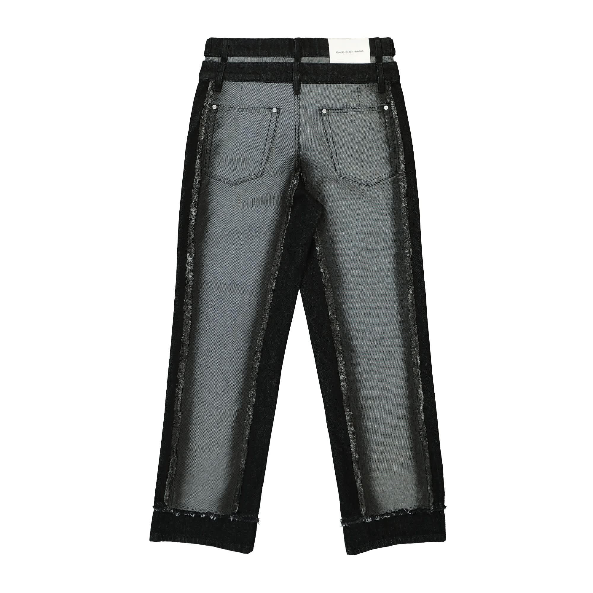 Raw Edge Patchwork Trousers - Image 2