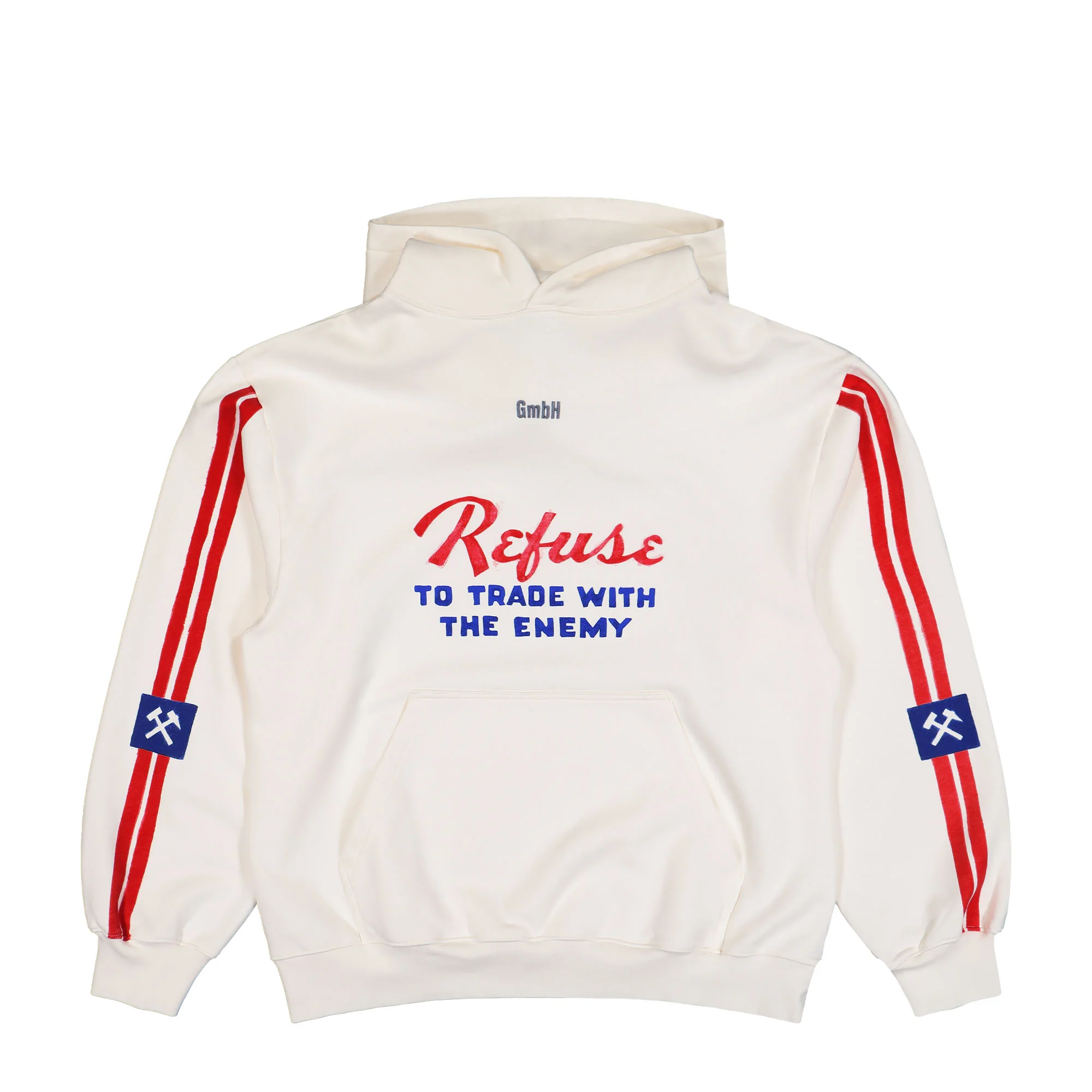Hoodie With Refuse To Trade Print