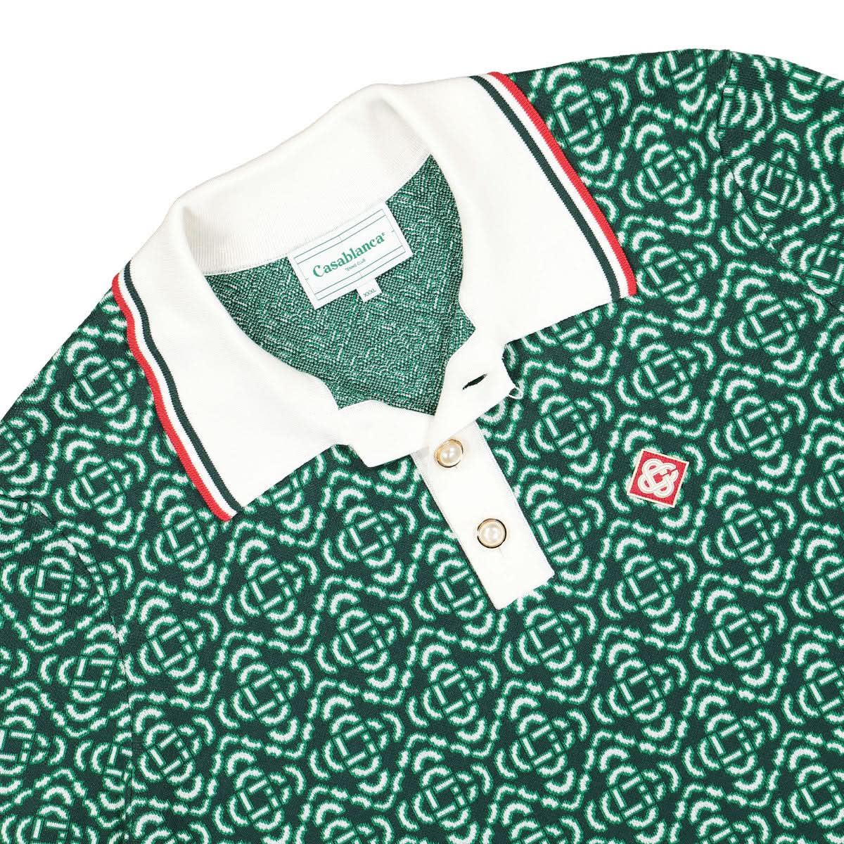 Green Logo Jacquard Polo - Image 3