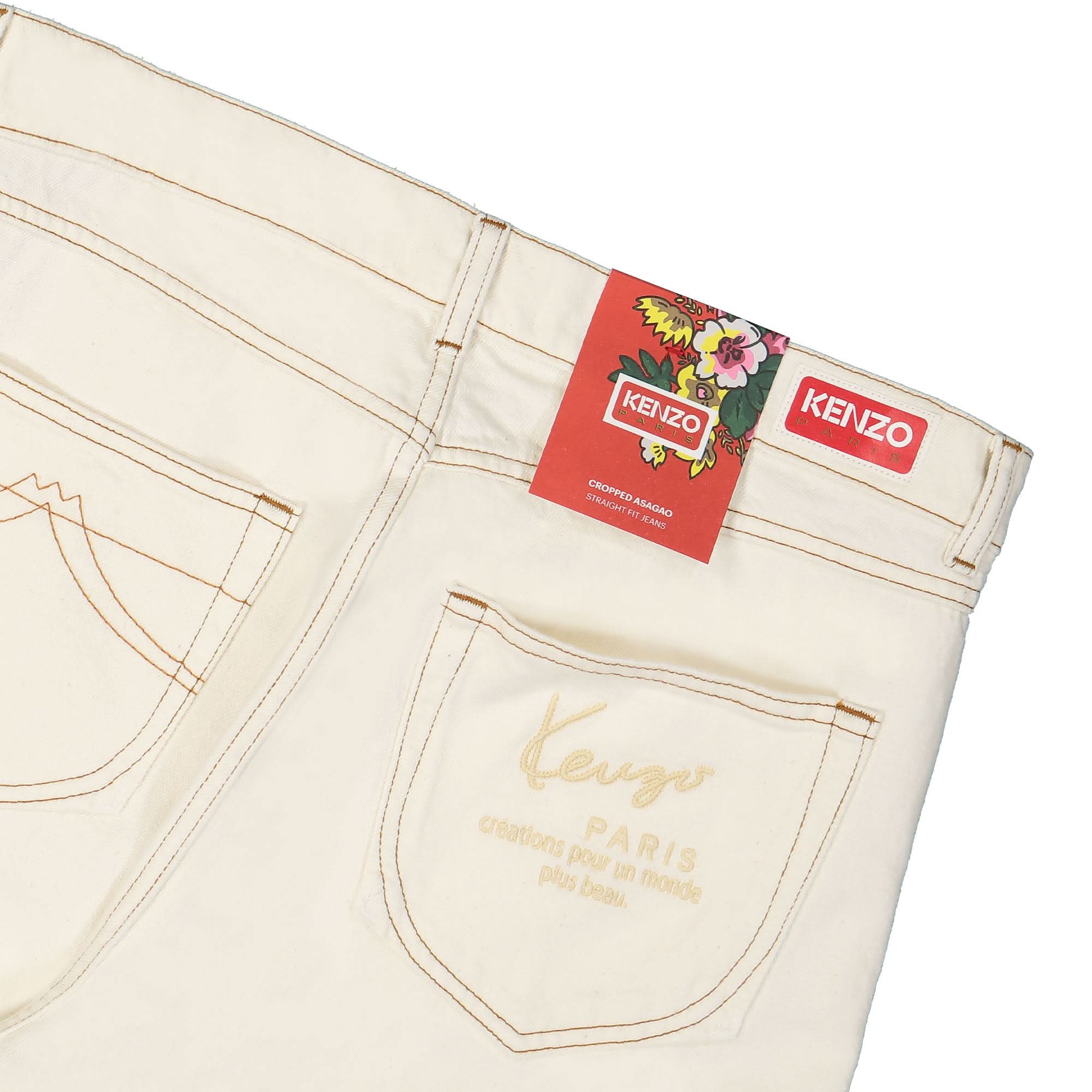 Cropped Asagao Straight Fit Jeans - Image 5