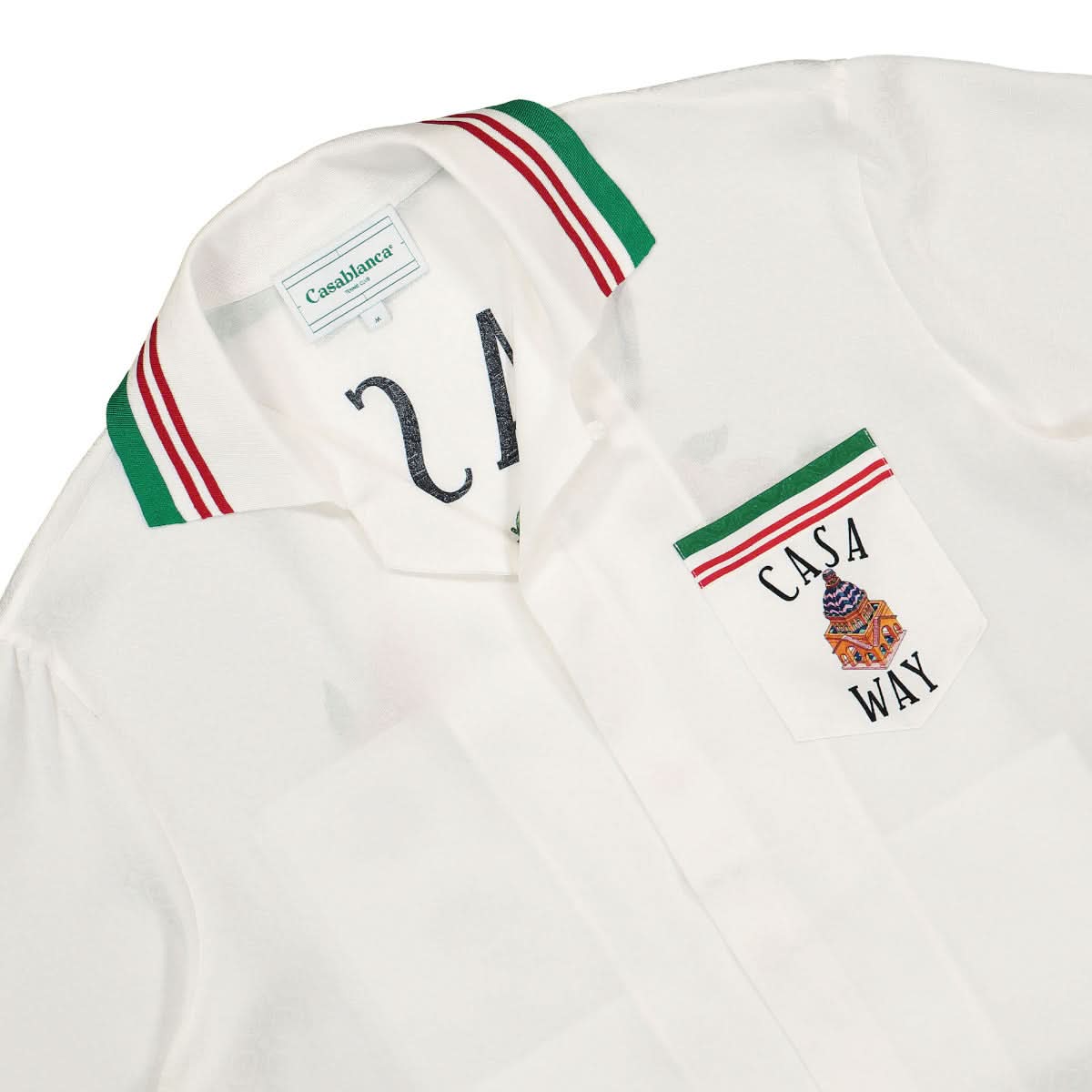Knitted Collar Short Sleeve Shirt - Image 3