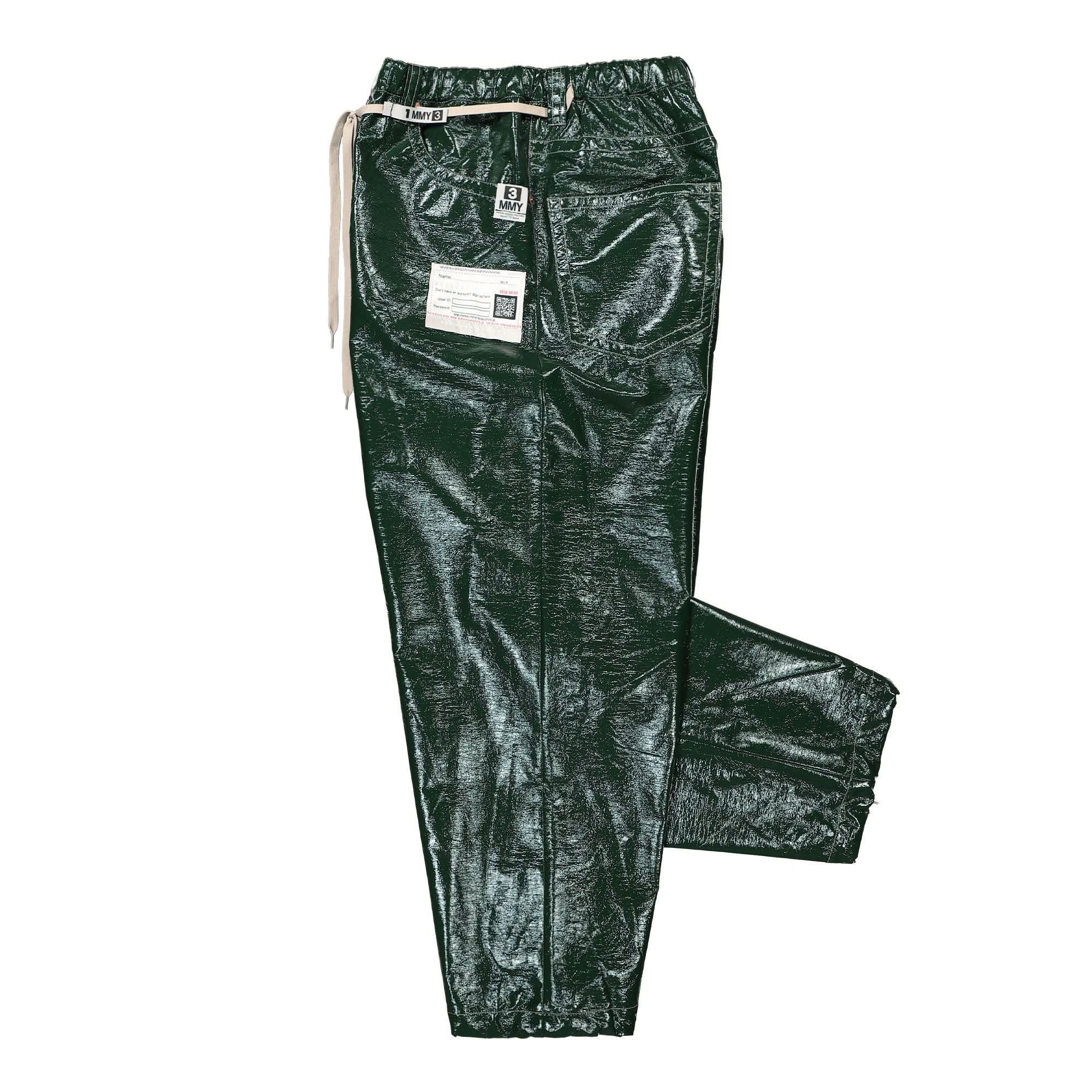 Fake Enamel Wide Trousers - Image 3