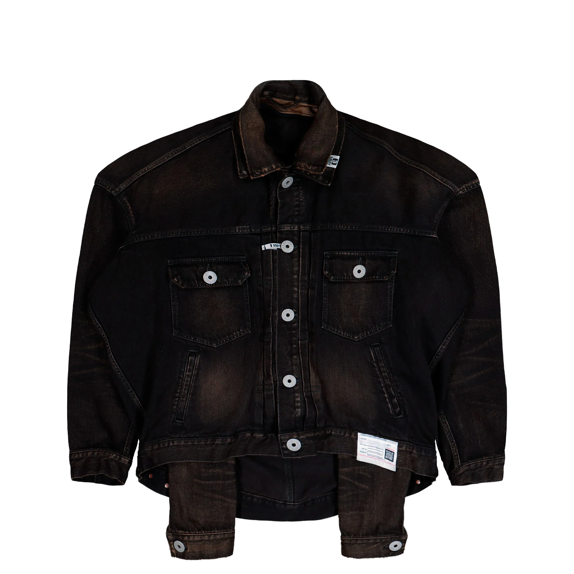 Front Layered Denim Jacket