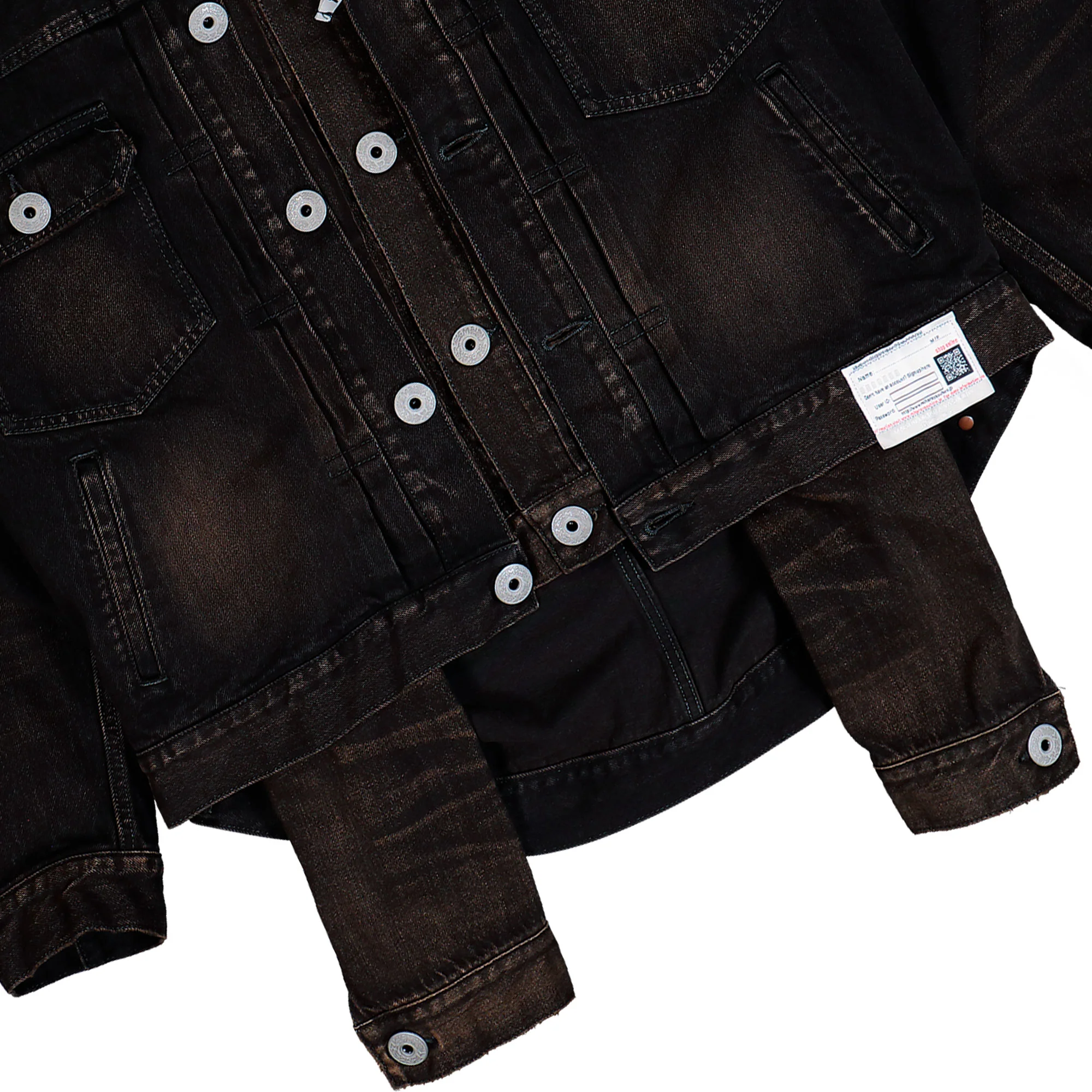 Front Layered Denim Jacket - Image 5