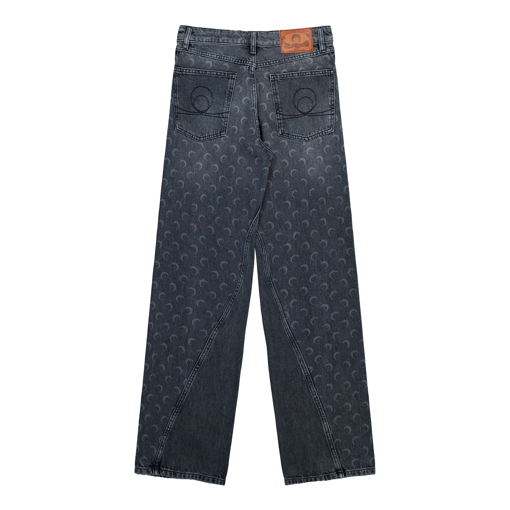 Moon Laser Denim Baggy Jeans - Image 2