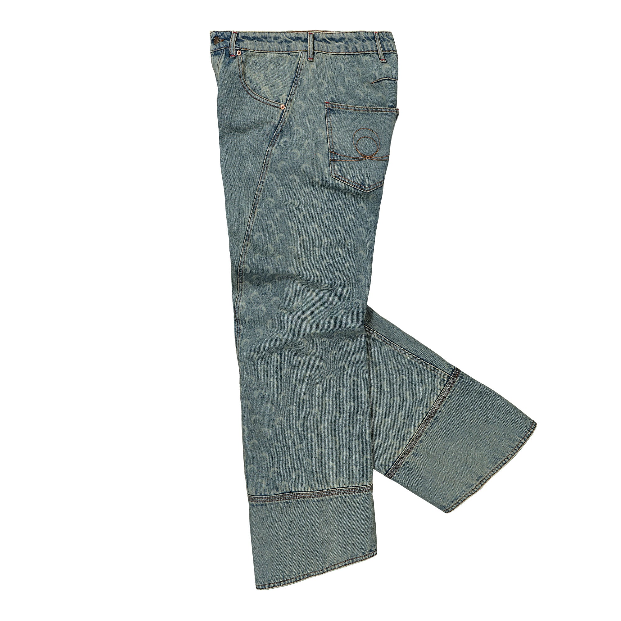 Moon Laser Denim Curved Jeans - Image 3