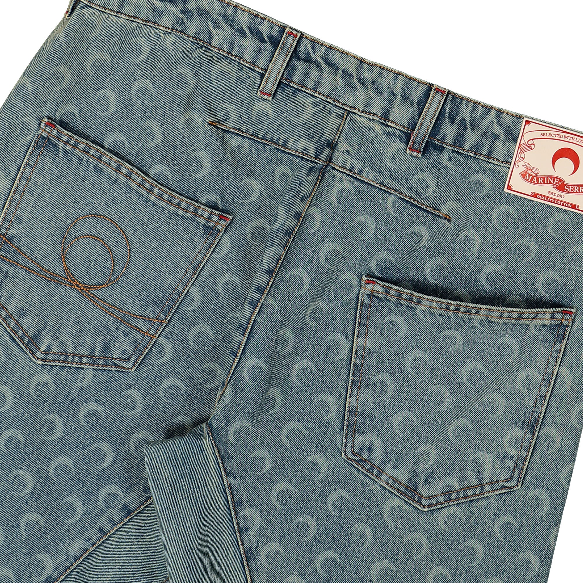 Moon Laser Denim Curved Jeans - Image 5