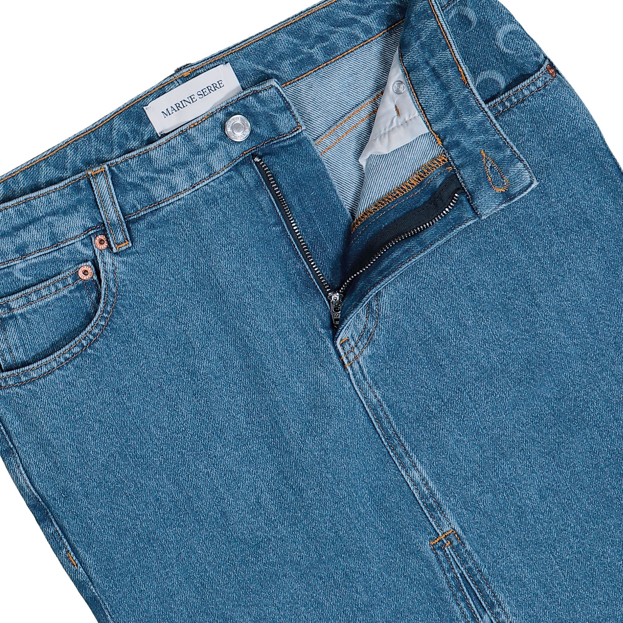 Moon Laser Denim Midi Skirt - Image 4