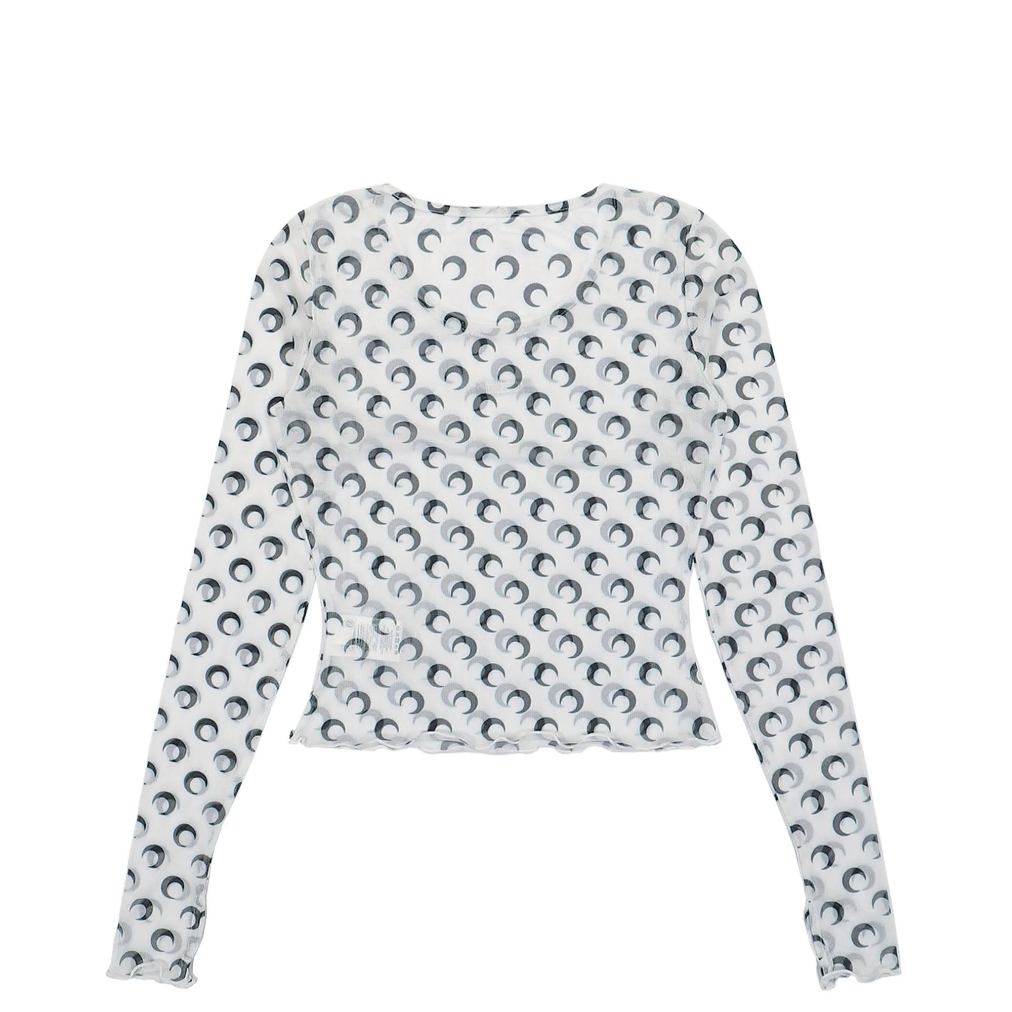 Moon Printed Mesh Second Skin Cropped Top - Image 2