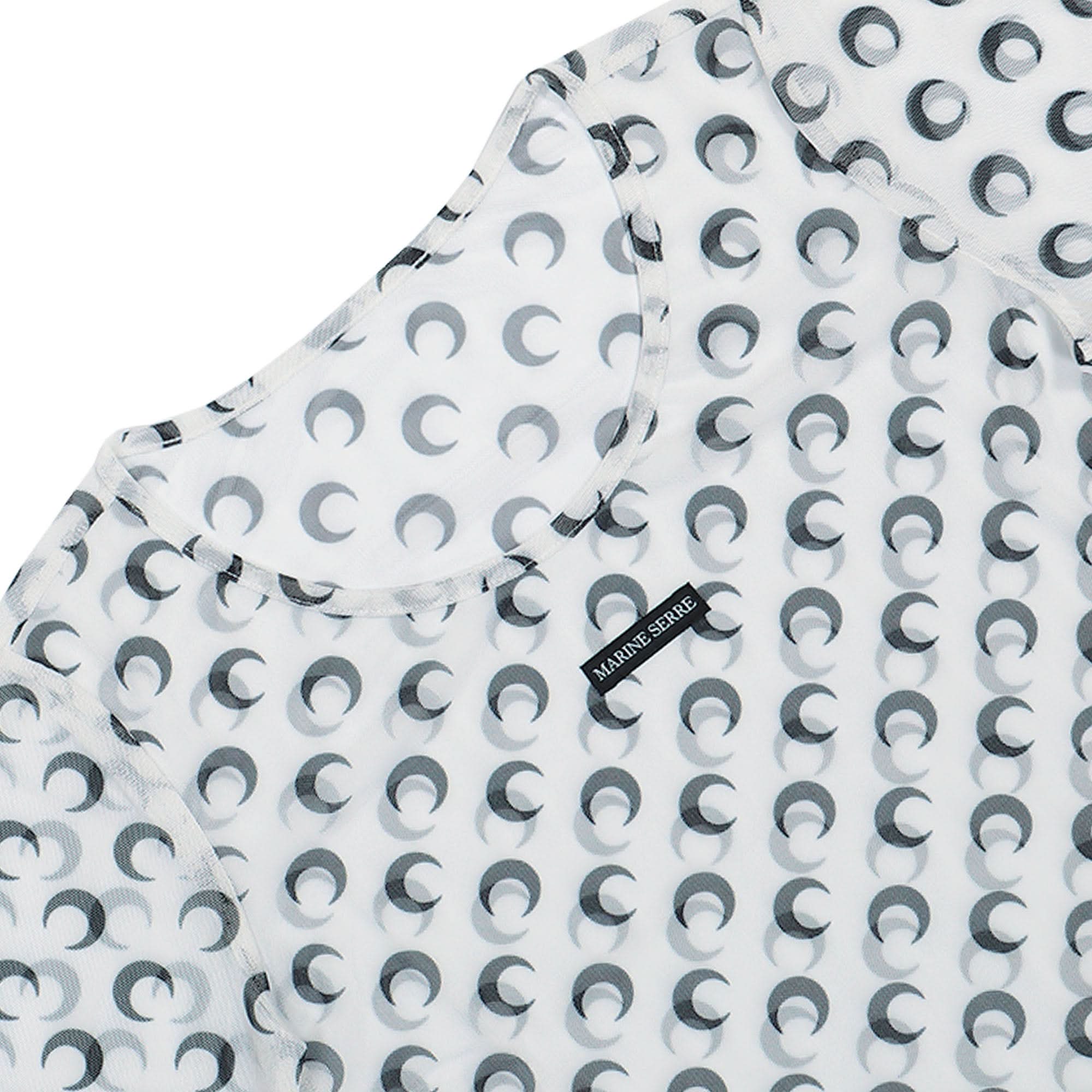 Moon Printed Mesh Second Skin Cropped Top - Image 3