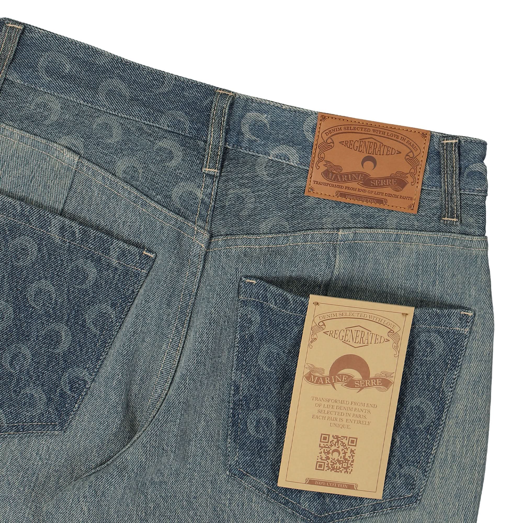 Regenerated Denim Wide Leg Pants - Image 6