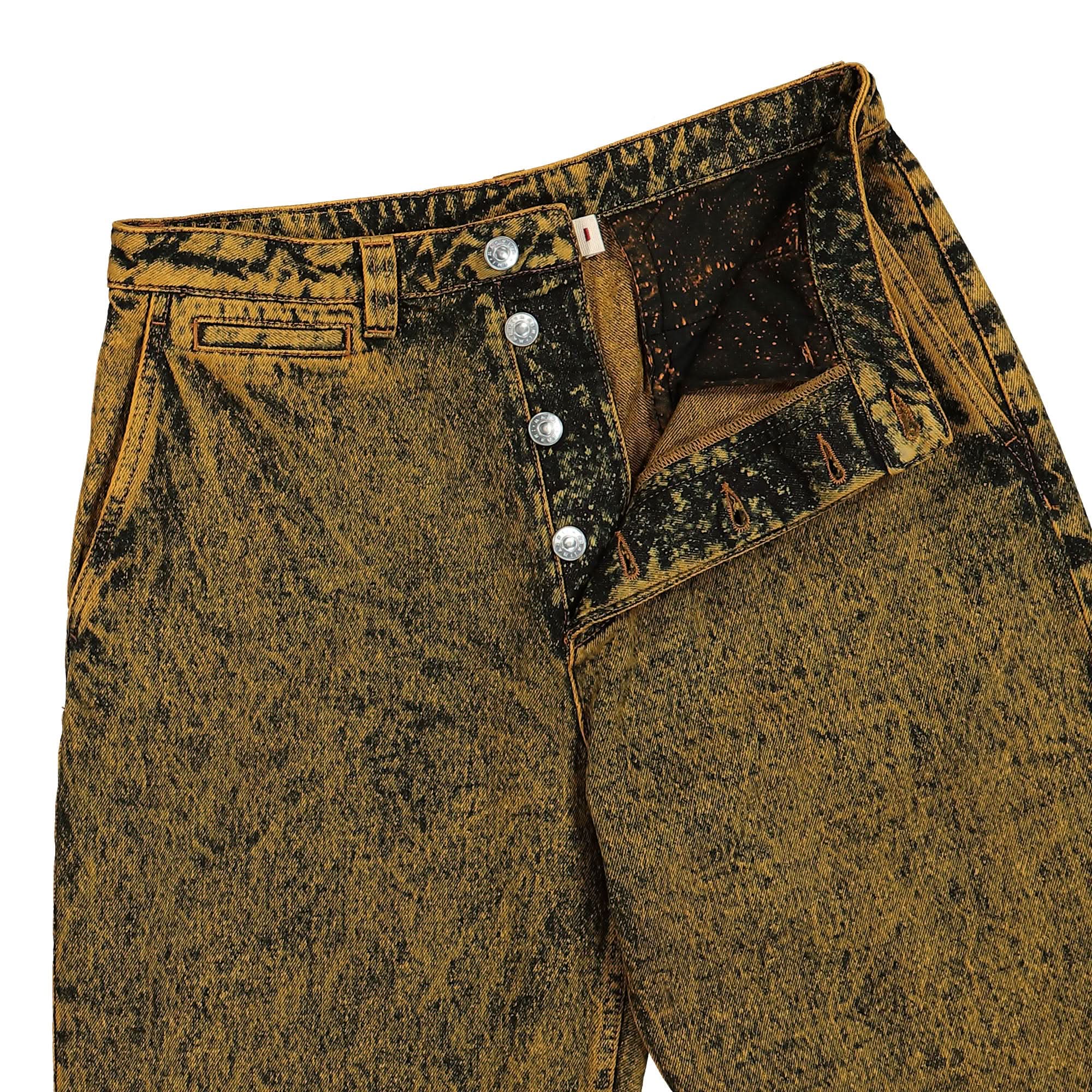 Marble Dyed Cotton Denim Trousers - Image 4