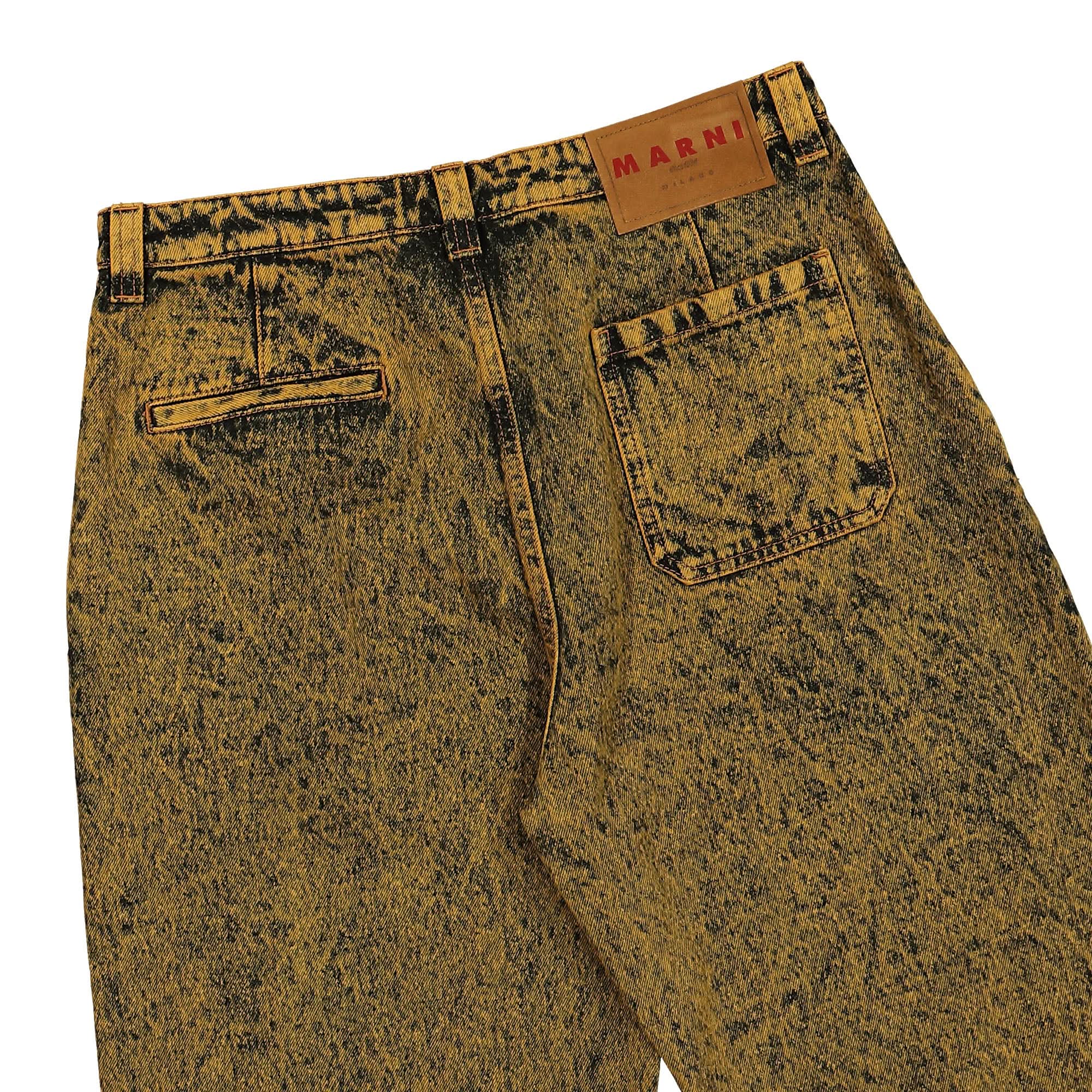 Marble Dyed Cotton Denim Trousers - Image 5
