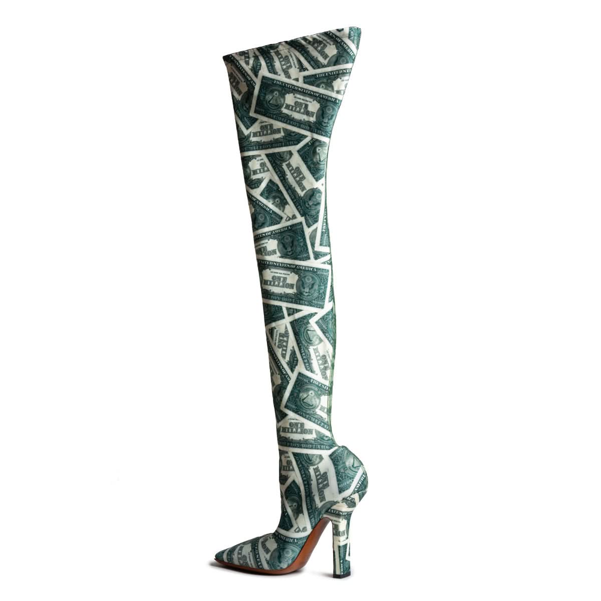 Million Dollar High Boomerang Sock Boots - Image 3