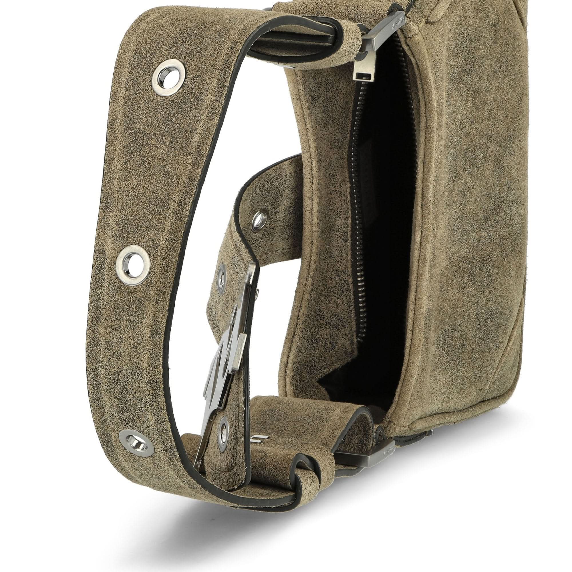 Cracked Leather Shoulder Bag Small - Image 5