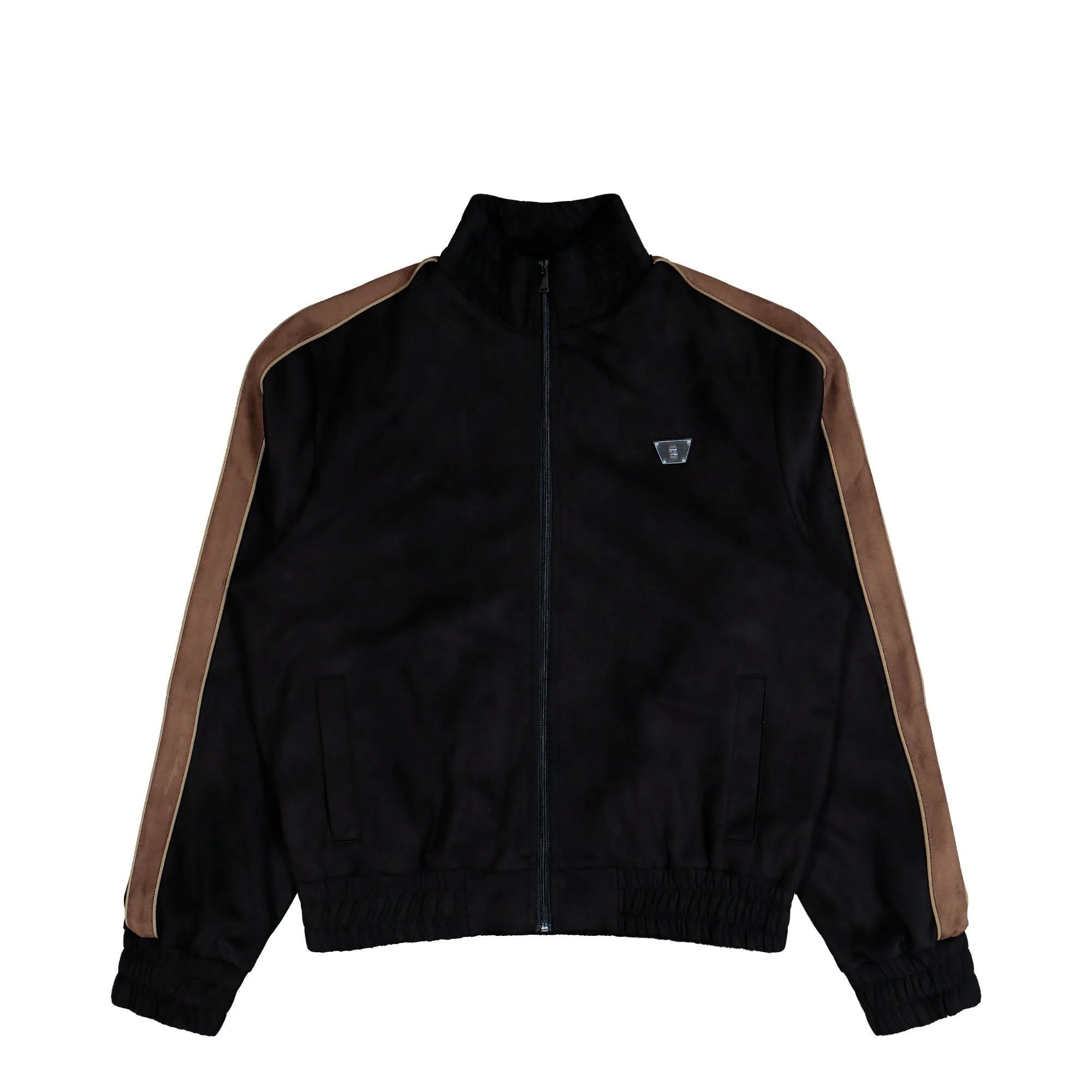 Faux Suede Track Jacket