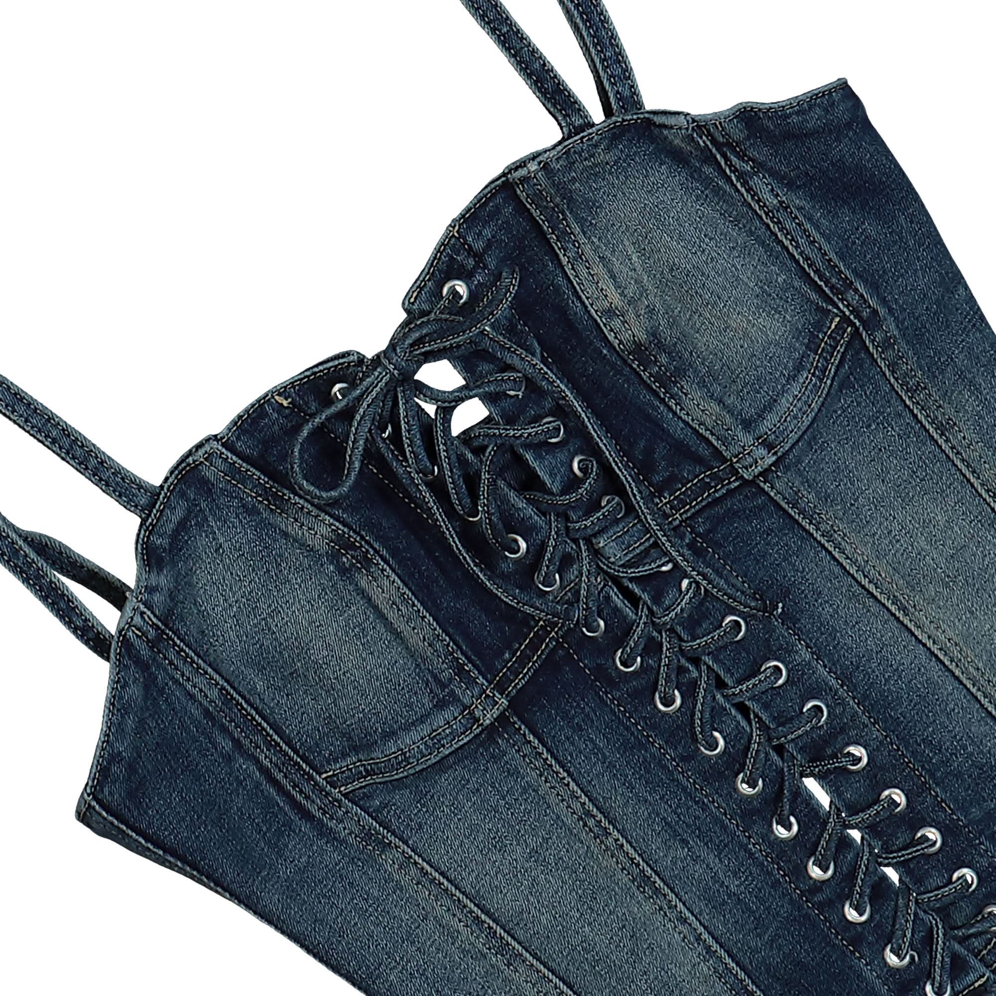 Lara Laced Denim Corset - Image 4