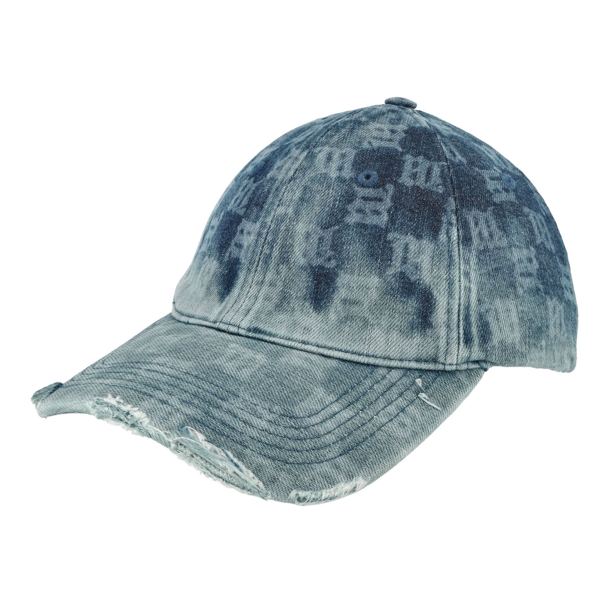 Washed Denim Monogram Cap