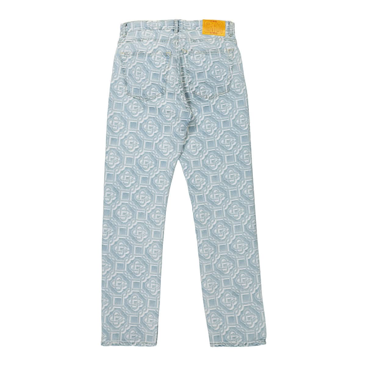 Monogram Classic Jacquard Straight Leg Jeans - Image 2