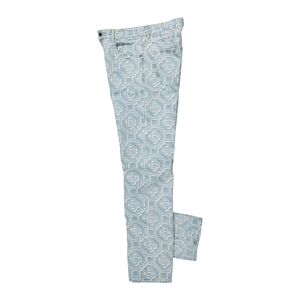 Monogram Classic Jacquard Straight Leg Jeans - Image 3