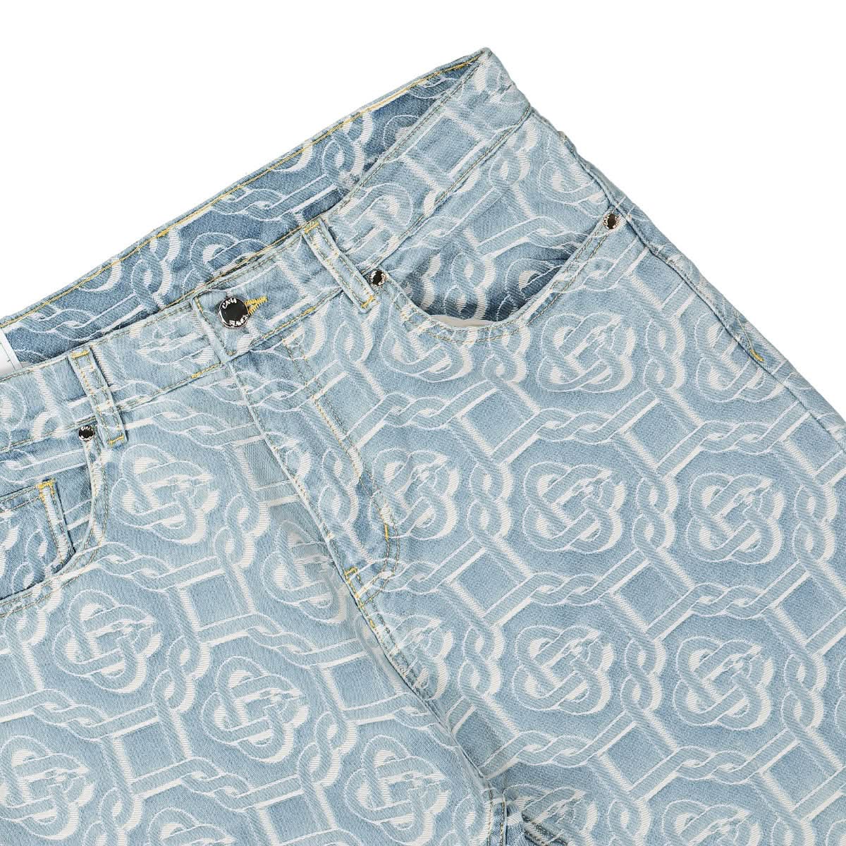 Monogram Classic Jacquard Straight Leg Jeans - Image 5