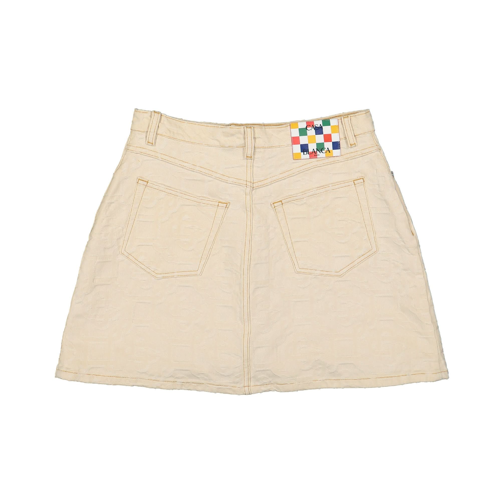 Monogram Jacquard Denim Skirt - Image 3