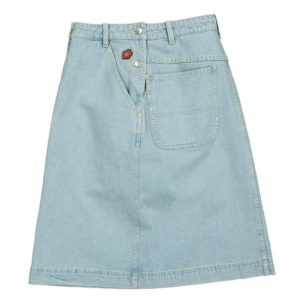 Nigo x Kenzo Denim Workwear Midi Skirt - Image 3
