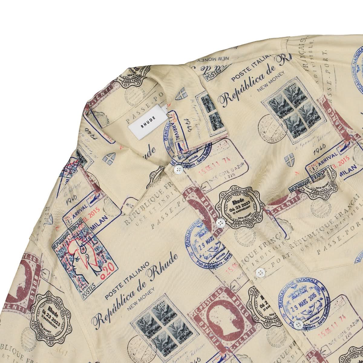 Passport Stamp Print Shirt - Image 3