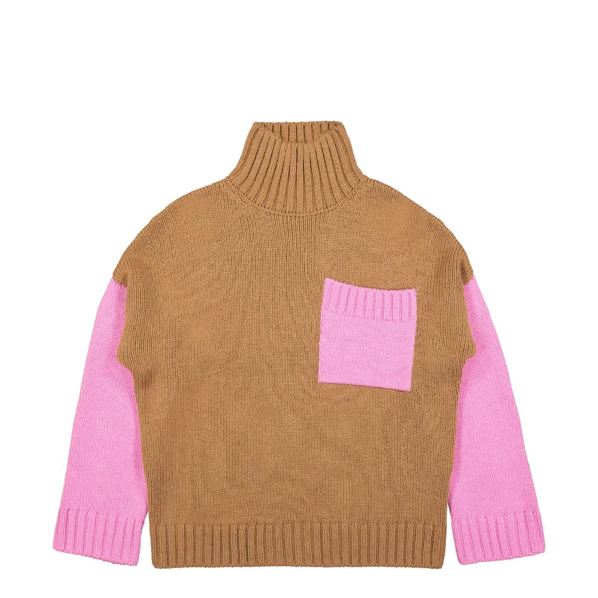 Patch Pocket Turtleneck Jumper